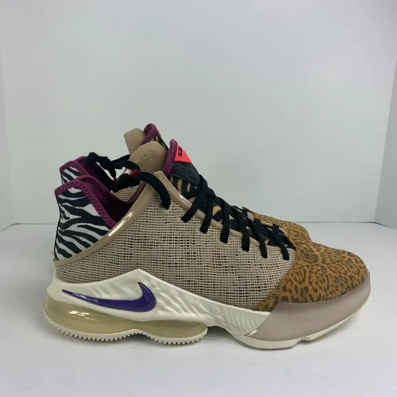 Nike Lebron 19 Low Shoes &quot;Safari&quot; Rattan Sail Black DM1058-200 Men's Multi Size