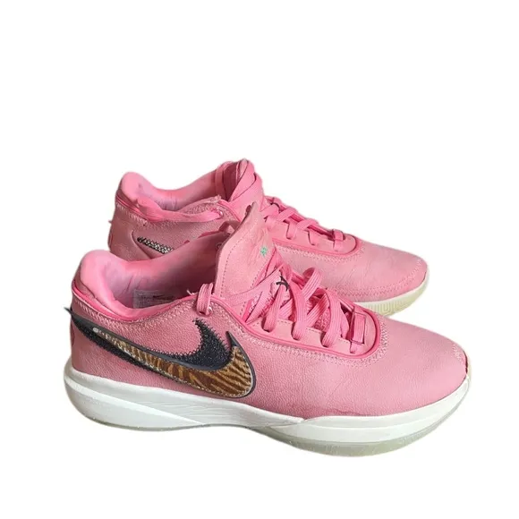 Nike LeBron 20 South Beast Premium Pink Animal Print Men's Tenis Shoes