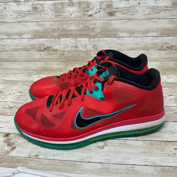Nike LeBron 9 Low Liverpool 510811-601 Red Basketball Shoes Men's Size 14
