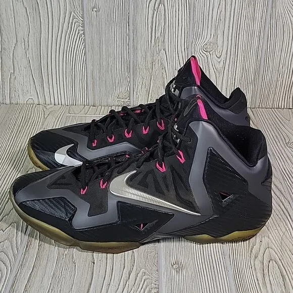 Nike LeBron Miami Nights Black Grey Silver Mens Size 13
