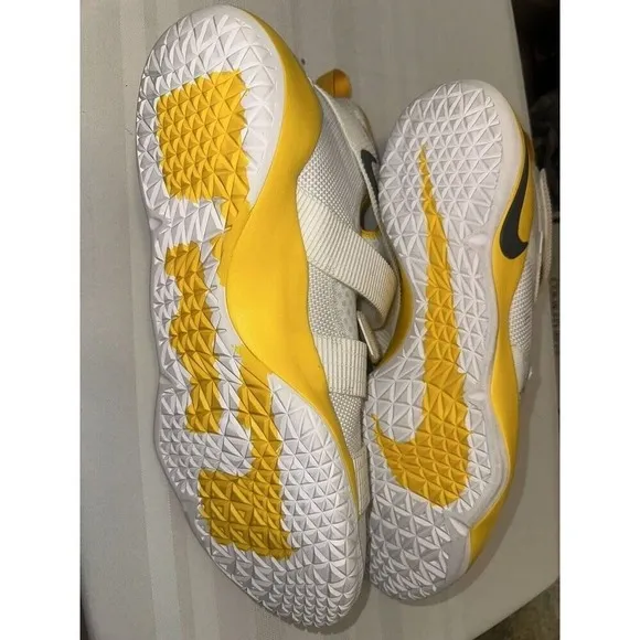 Nike LeBron Soldier 11 TB White University Gold color way RARE size 18 EUC bball