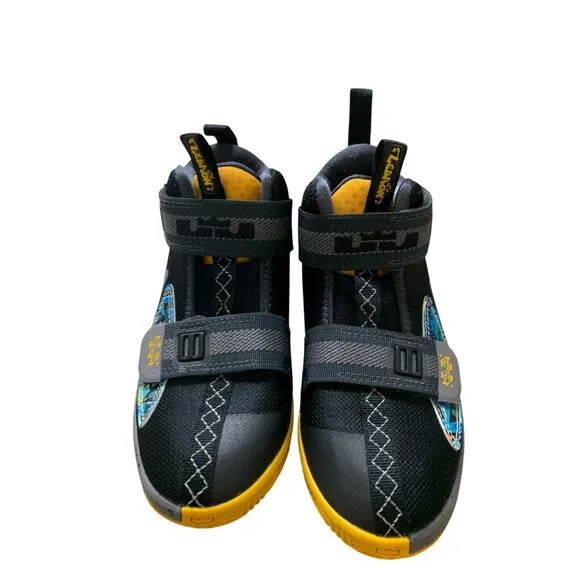 Nike LeBron Soldier 13 (GS) Black Gunsmoke University Gold AR7585-070 Sz 12.5 C