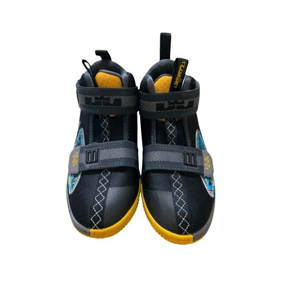 Nike LeBron Soldier 13 (GS) Black Gunsmoke University Gold AR7585-070 Sz 12.5 C
