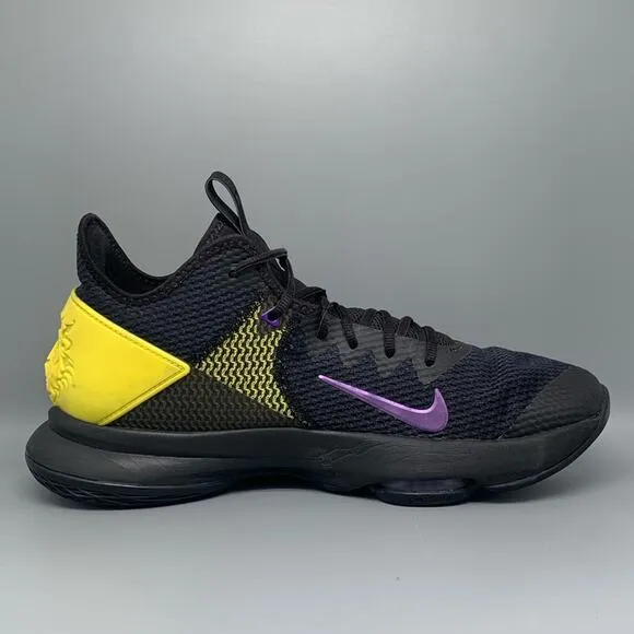 Nike LeBron Witness 4 Black/Opti Yellow Basketball Shoes BV7427-004 Men's Sz13