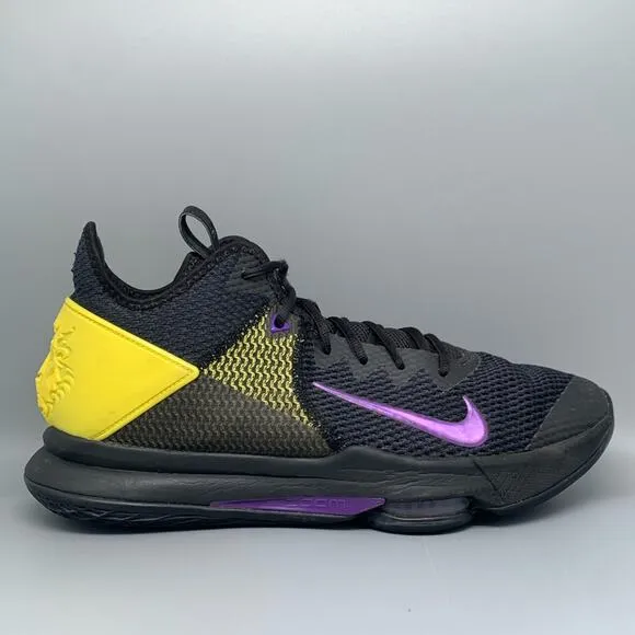 Nike LeBron Witness 4 Black/Opti Yellow Basketball Shoes BV7427-004 Men's Sz13