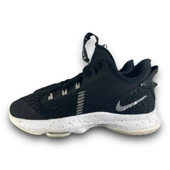 Nike LeBron Witness 5 Sneakers CT4629 001 Athletic Shoes Black Youth 6 Women 7.5