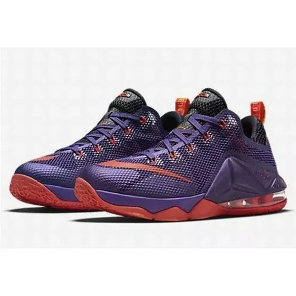 NIKE LEBRON XII LOW  Boys Youth 6y Eu 38.5 Purple Sneakers Shoes