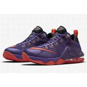 NIKE LEBRON XII LOW  Boys Youth 6y Eu 38.5 Purple Sneakers Shoes