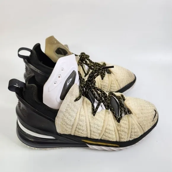 Nike LeBron XVIII 18 'Home' White Amarillo Black CQ9283-100 Men's Size 8.5 Shoes