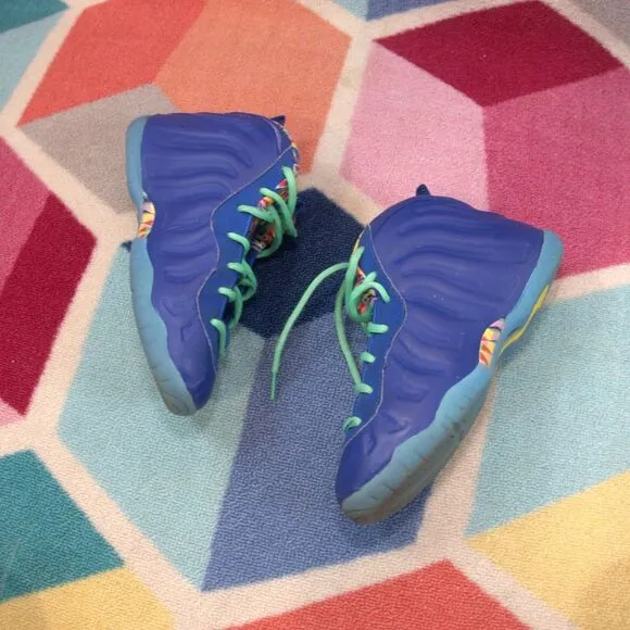 Nike Little Posite One PS Blue Kaleidoscope Shoes DZ5192-400 Size 3 Y