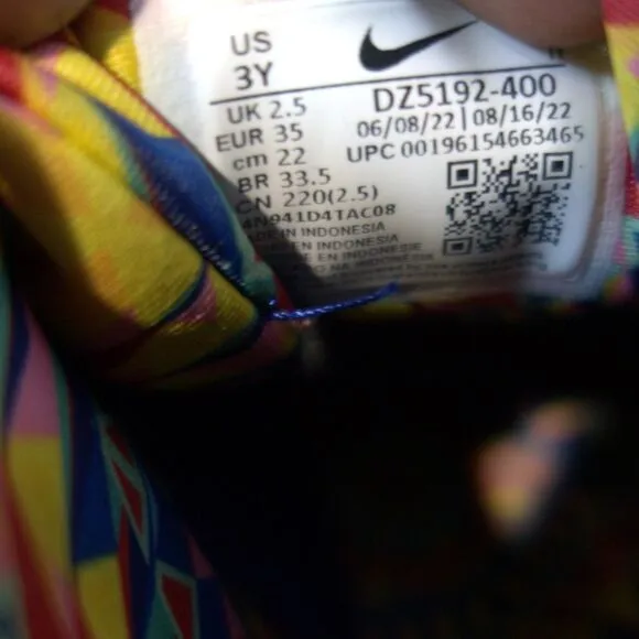 Nike Little Posite One PS Blue Kaleidoscope Shoes DZ5192-400 Size 3 Y
