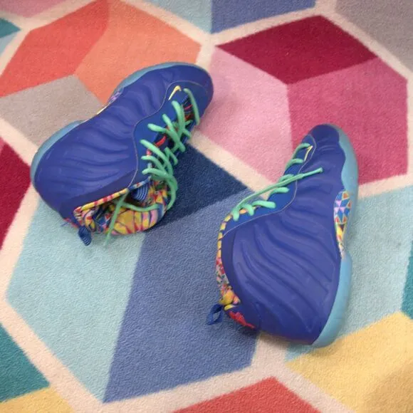 Nike Little Posite One PS Blue Kaleidoscope Shoes DZ5192-400 Size 3 Y