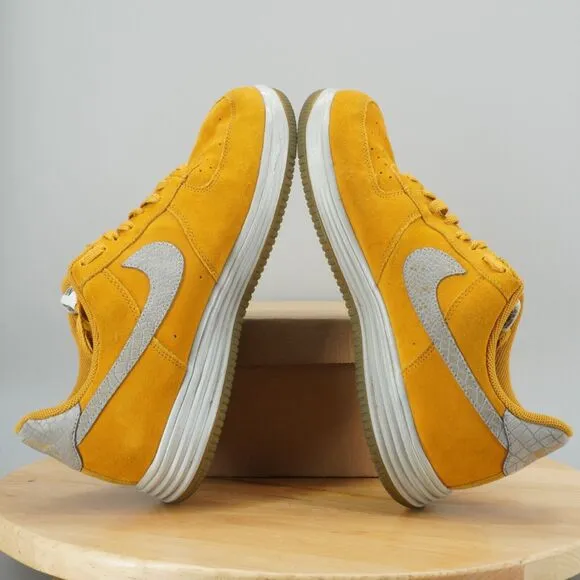 Nike Lunar Force 1 Reflect Mens Size 11.5 Shoes Gold Suede Low Top Sneakers 2013