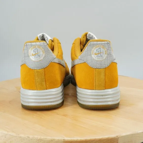 Nike Lunar Force 1 Reflect Mens Size 11.5 Shoes Gold Suede Low Top Sneakers 2013