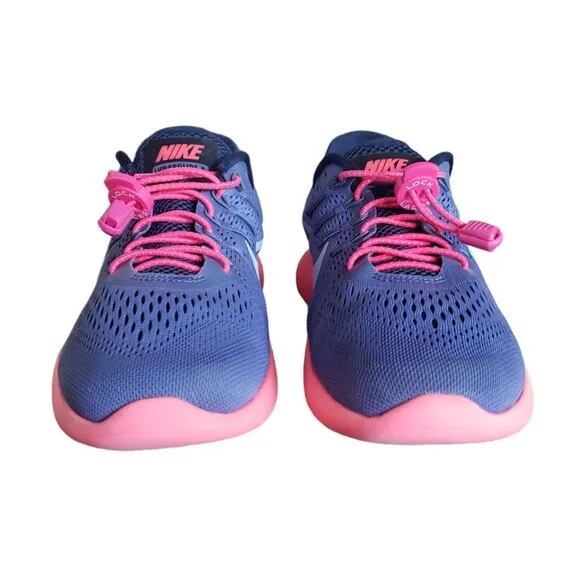 Nike Lunar Glide 8 Shoes Women's Sz 10 Blue Mesh Low Top Lace Up Running Sneaker