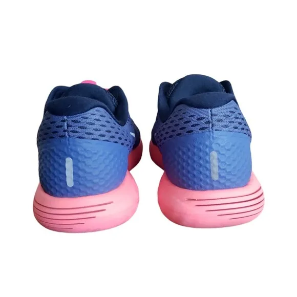 Nike Lunar Glide 8 Shoes Women's Sz 10 Blue Mesh Low Top Lace Up Running Sneaker