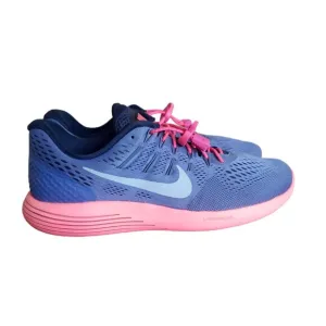 Nike Lunar Glide 8 Shoes Women's Sz 10 Blue Mesh Low Top Lace Up Running Sneaker