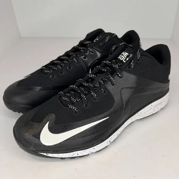 Nike Mens 684690-010 Black White Lunarlon MVP Pregame Size 12 Baseball Shoes
