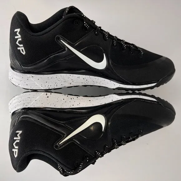 Nike Mens 684690-010 Black White Lunarlon MVP Pregame Size 12 Baseball Shoes