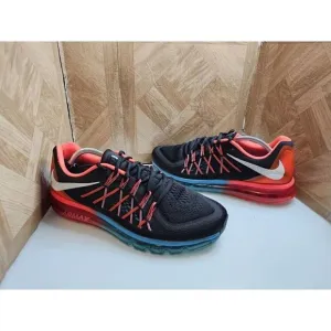 Nike Men's Air Max 2015 Black Bright Cremson Shoes Size 11.  634