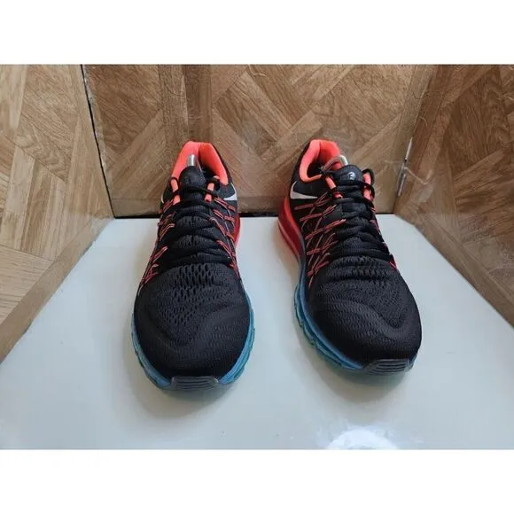 Nike Men's Air Max 2015 Black Bright Cremson Shoes Size 11.  634