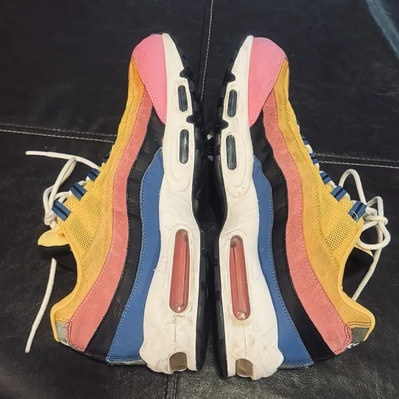 Nike Mens Air Max 95 Running Shoes Sz:12 Yellow Pink CZ9170-700 Low Top Lace Up