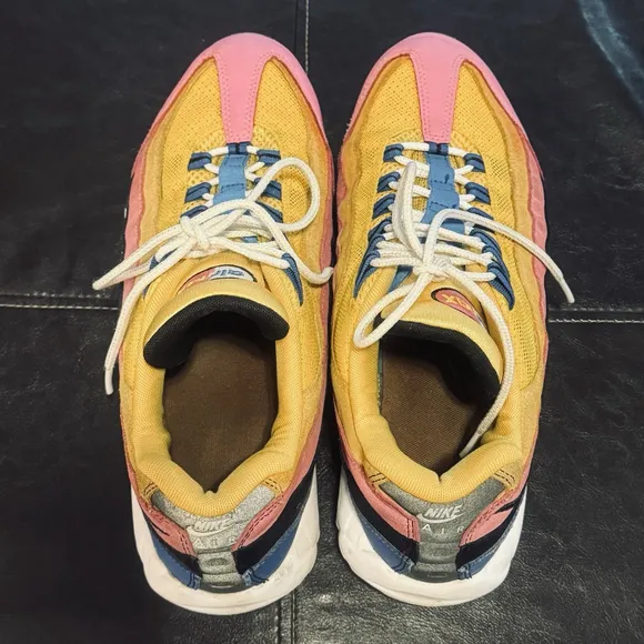 Nike Mens Air Max 95 Running Shoes Sz:12 Yellow Pink CZ9170-700 Low Top Lace Up