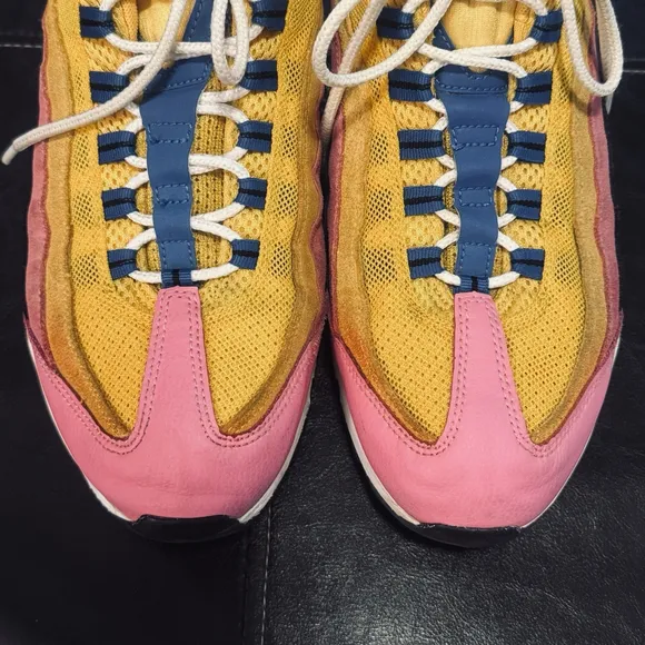 Nike Mens Air Max 95 Running Shoes Sz:12 Yellow Pink CZ9170-700 Low Top Lace Up