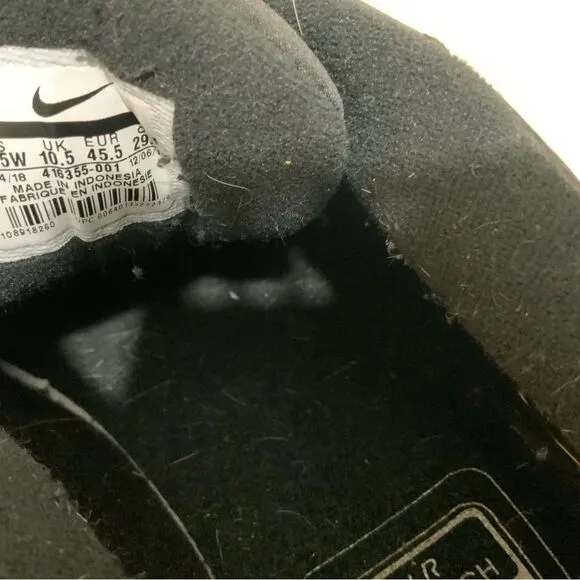 Nike Mens Air Monarch IV Sneaker Shoes Black 416355-001 Low Top Lace Up 11.5W 4E