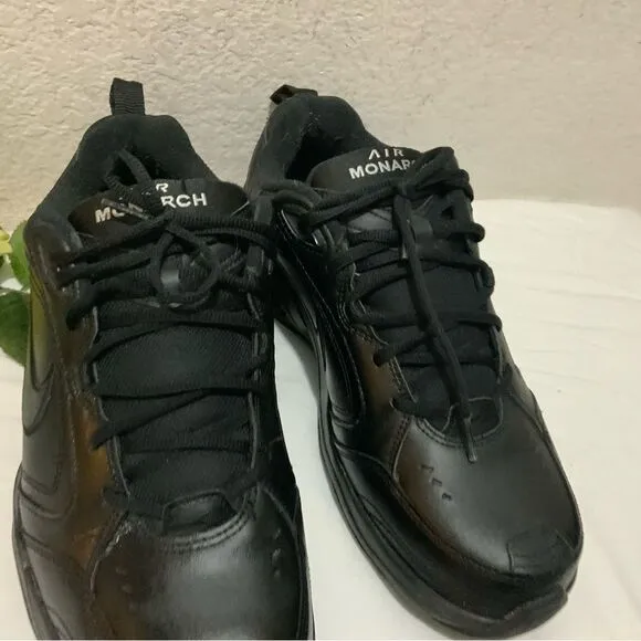 Nike Mens Air Monarch IV Sneaker Shoes Black 416355-001 Low Top Lace Up 11.5W 4E