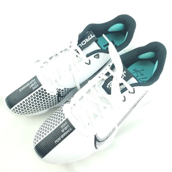 Nike Mens Force Zoom Trout 7 Pro CQ7224-101 White Lace Up Baseball Cleats Sz 8.5