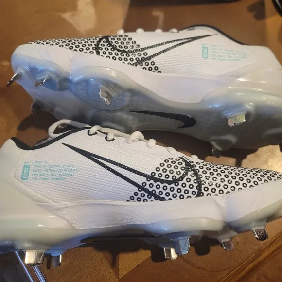 Nike Mens Force Zoom Trout 7 Pro CQ7224-101 White Lace Up Baseball Cleats Sz 8.5