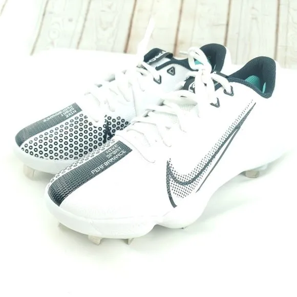 Nike Mens Force Zoom Trout 7 Pro CQ7224-101 White Lace Up Baseball Cleats Sz 8.5