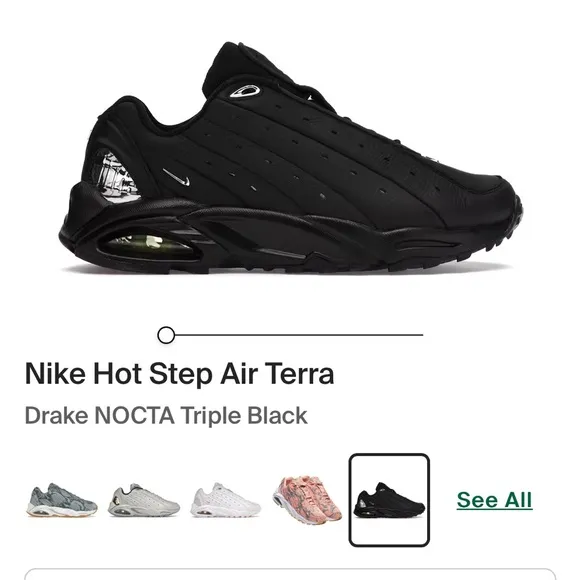 Nike Men's Hot Step Air Terra Drake Triple Black