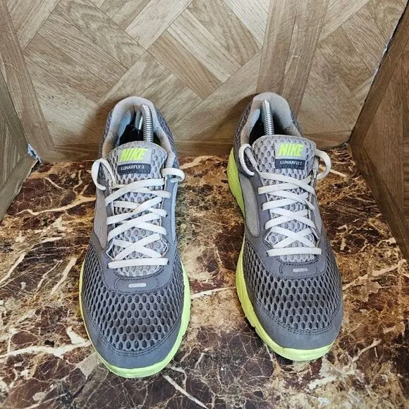 Nike men's Lunarfly 2 running shoes gray size men 8 women 10.   142