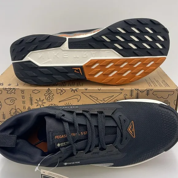 Nike Men’s Pegasus Trail 5 GORE-TEXWaterproofRunning ShoesOff NoirFQ0912-005