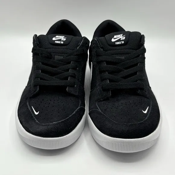 Nike Mens SB Force 58 Skateboard Shoes Sneakers Black/White CZ2959-001 Size 8