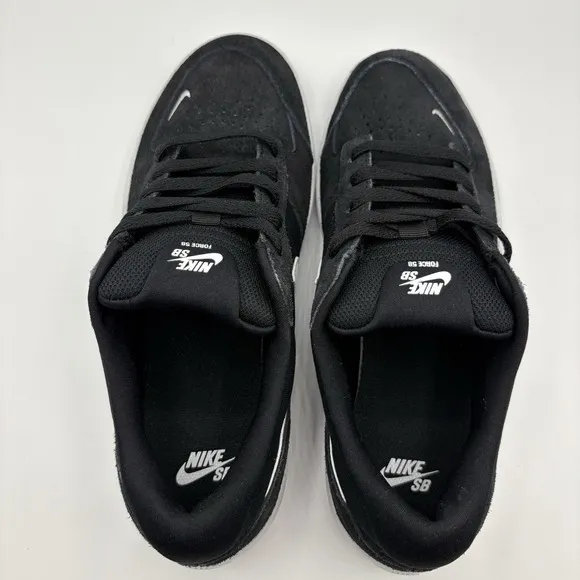 Nike Mens SB Force 58 Skateboard Shoes Sneakers Black/White CZ2959-001 Size 8