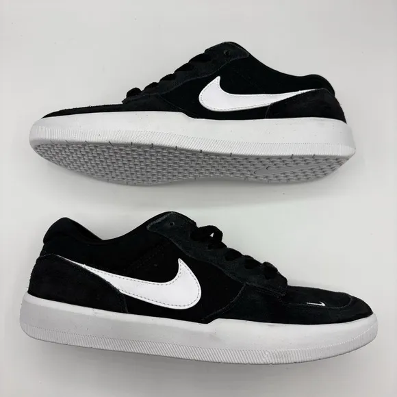 Nike Mens SB Force 58 Skateboard Shoes Sneakers Black/White CZ2959-001 Size 8