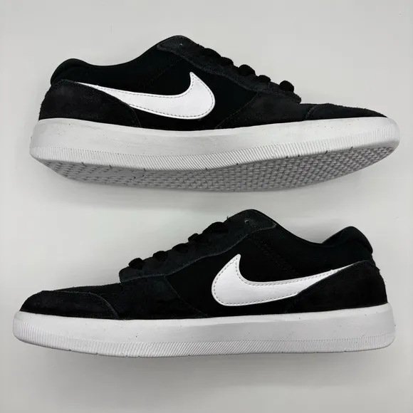Nike Mens SB Force 58 Skateboard Shoes Sneakers Black/White CZ2959-001 Size 8
