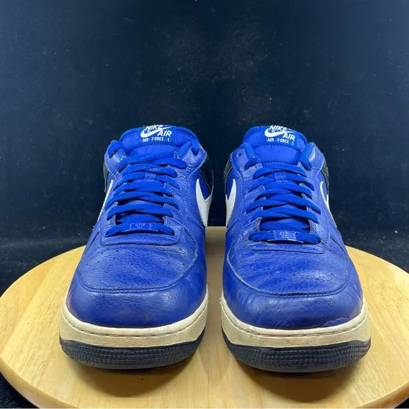 Nike Mens Size 15 Air Force 1 Low Royal Blue Black Athletic Shoe 488298-403