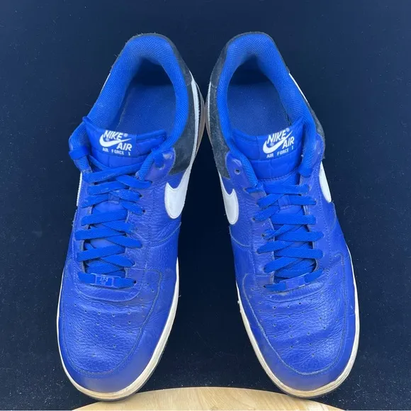 Nike Mens Size 15 Air Force 1 Low Royal Blue Black Athletic Shoe 488298-403
