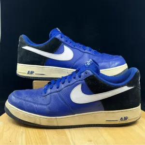 Nike Mens Size 15 Air Force 1 Low Royal Blue Black Athletic Shoe 488298-403