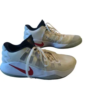 Nike Men's Zoom Hyperdunk High Top White/Red Basketball Sneakers Size 12