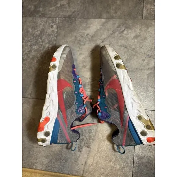 NIKE REACT Element 87 VT2 Running Shoes Mens Sz 11.5 Red Orbit CJ6897-061
