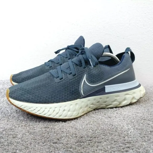Nike React Infinity Run Flyknit Mens 11.5 Running Shoes Blue Low Top CD4371-401