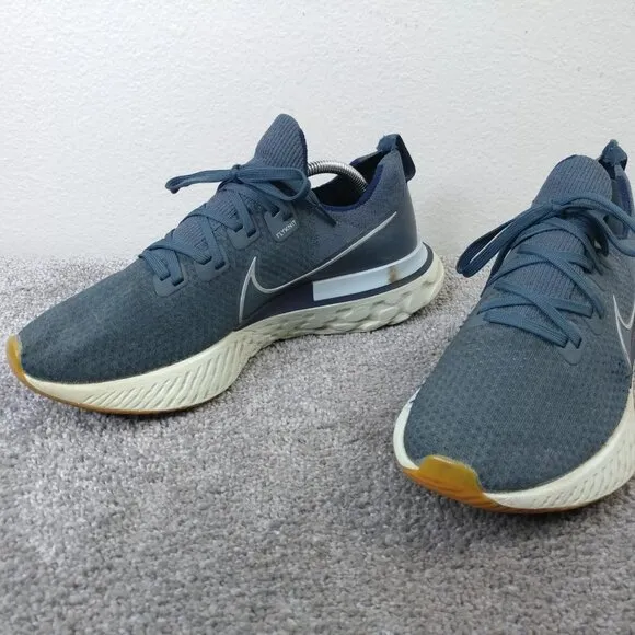 Nike React Infinity Run Flyknit Mens 11.5 Running Shoes Blue Low Top CD4371-401