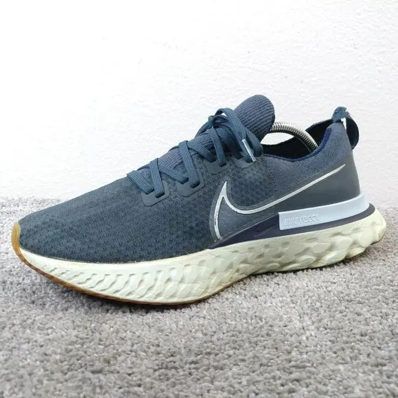 Nike React Infinity Run Flyknit Mens 11.5 Running Shoes Blue Low Top CD4371-401