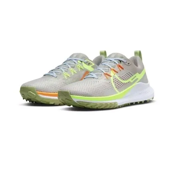 Nike‎ React Pegasus Trail 4 Grey/Volt-Orange Running Shoe DJ6158 002 Mens 10.5