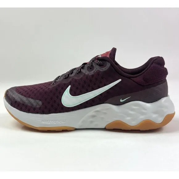 Nike Renew Ride 3 Womens Burgundy White Running Shoes Sneakers DC8184-601